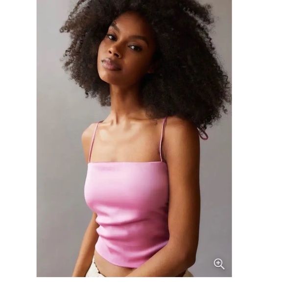 Urban Outfitters Tops - Urban Outfitters Satin Pink Tank Top Size Medium